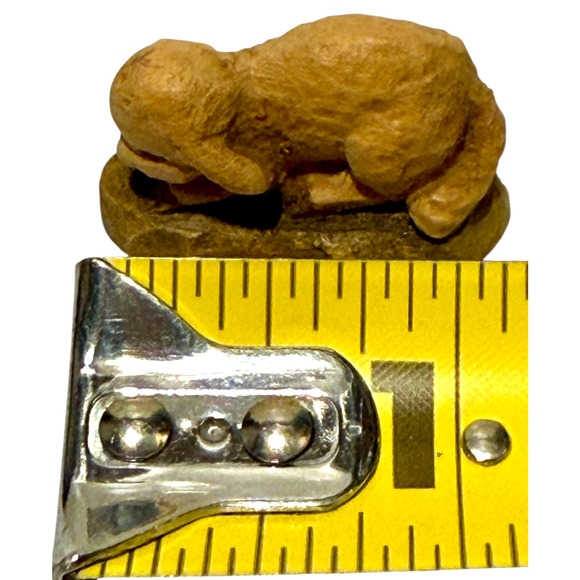 Anri Nativity 3" Scale Lamb Lying Down Sheep Carved Mini Figurine Italy Animal - Picture 4 of 10